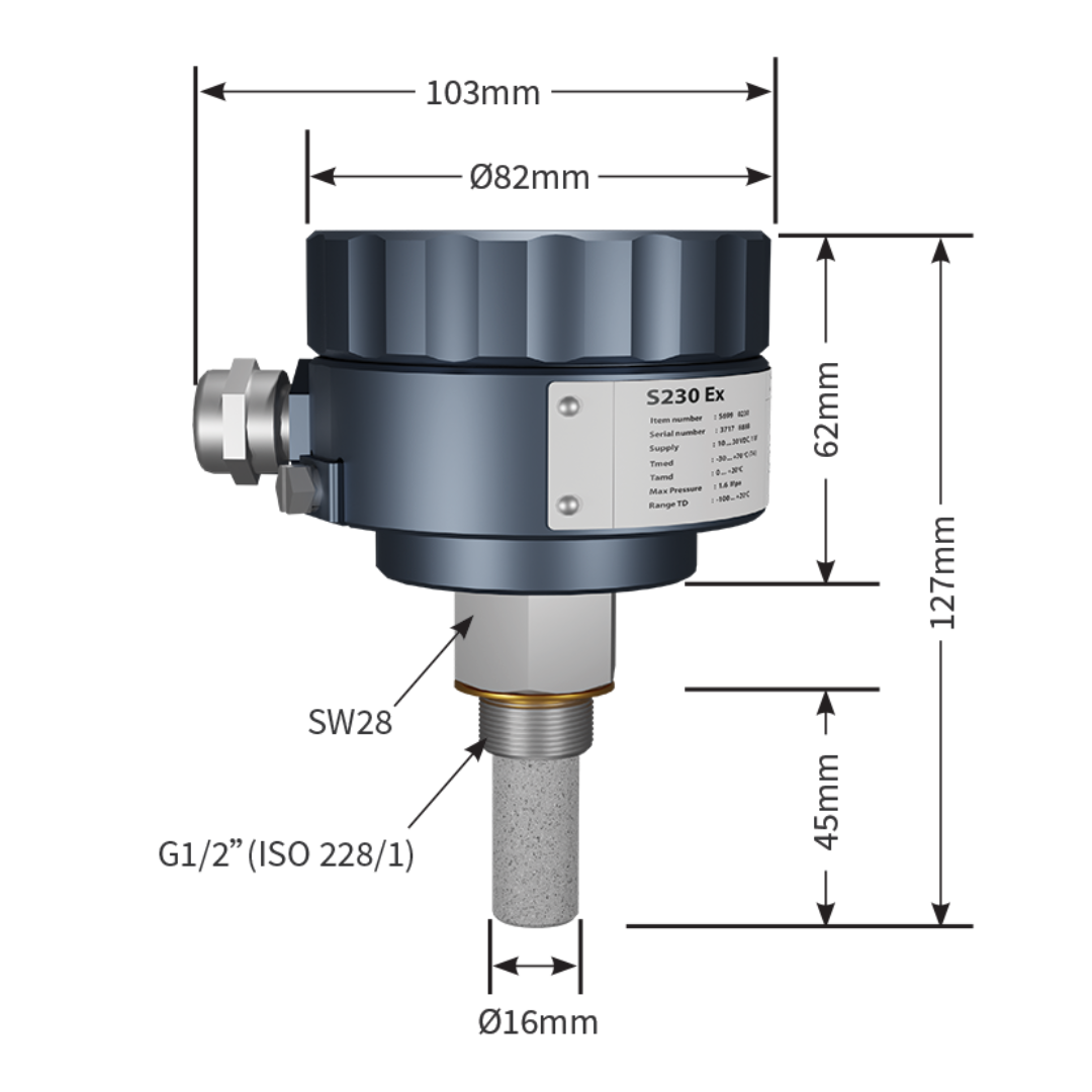 Accurate dew point measurement down to –100 °C Td for critical industrial processes.