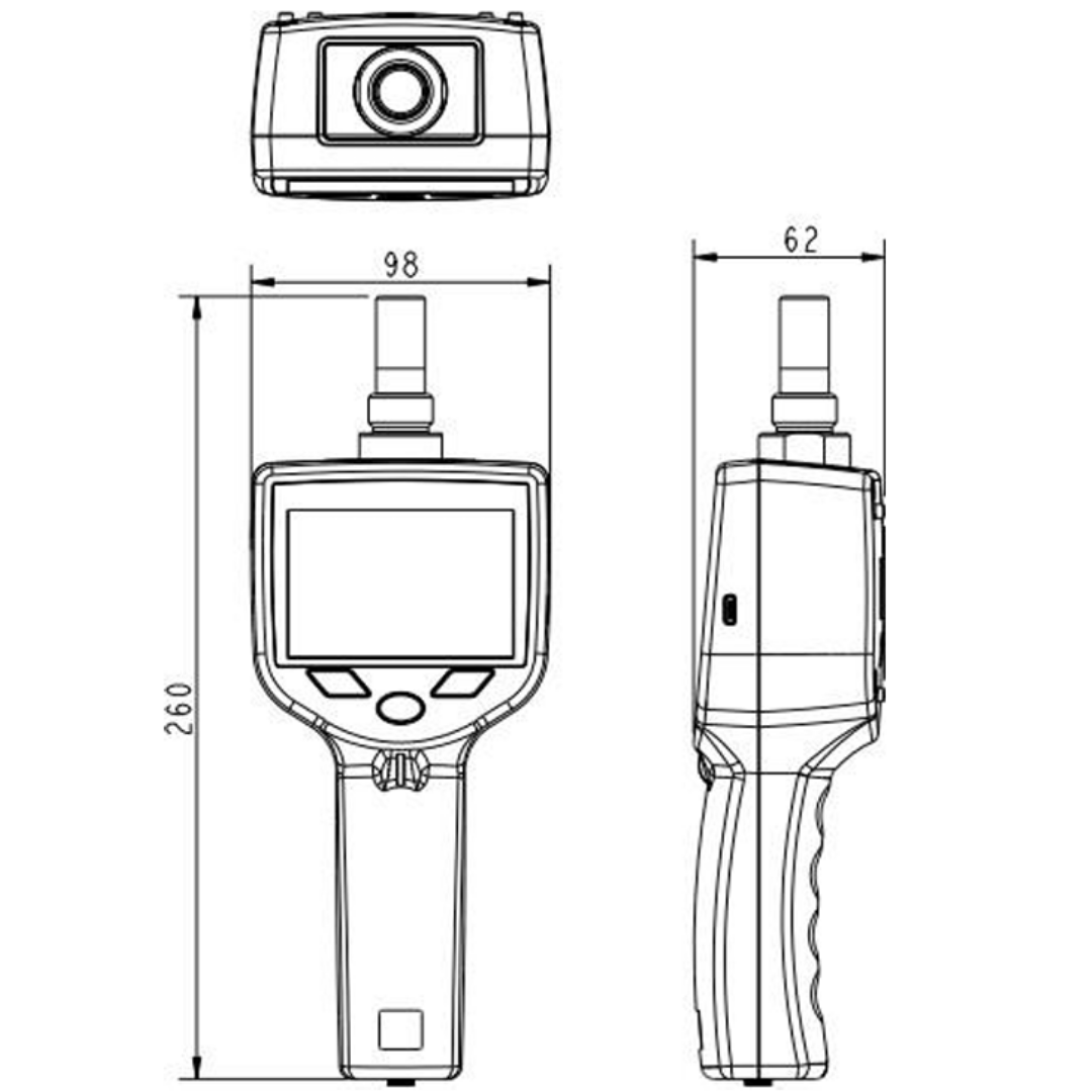 S520 Dimensional View – Measurements and Proportions for Installation and Assembly