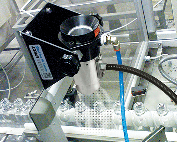 Canon de Iones Exair Ion Air Cannon elimina la estatica de linea de transporte de botellas de plastico Airtec Global