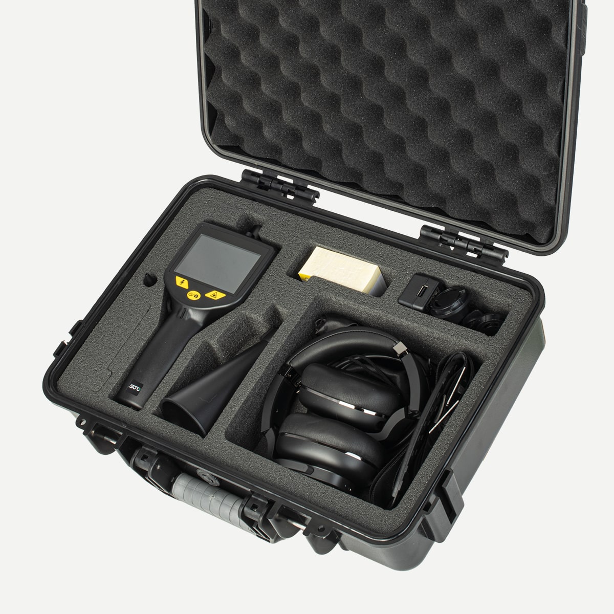 SUTO iTEC S531 ultrasonic leak detector in carrying case for compressed air audits