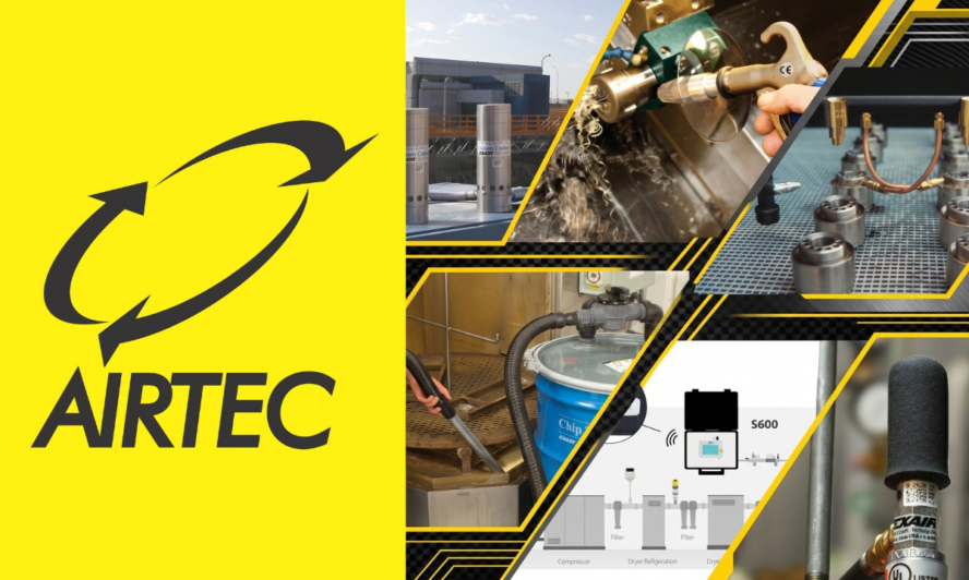 EXAIR Highlights: Cooling, Cleaning and Industrial Efficiency Airtec Global Airtec EXAIR industrial solutions collage showing cooling, cleaning, vacuuming and compressed air applications